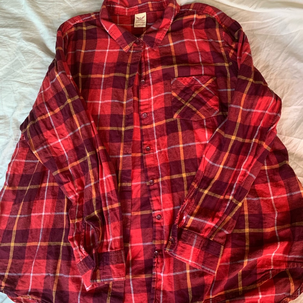 Plus Size Flannel Top